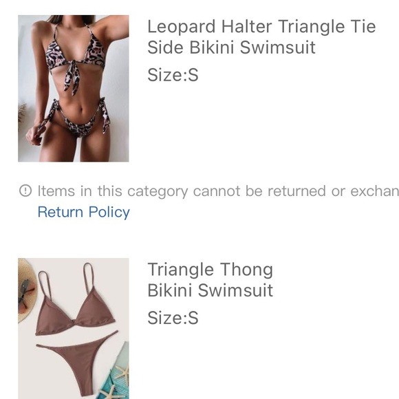 SHEIN leopard print bikini and mauve bikini size small - Picture 4 of 4